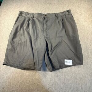 Bugle‎ Boy Co Mens Gray Pleated Chino Shorts Size 42 Vintage Twill Casual